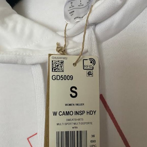 NWT $60 ADIDAS Women S AEROREADY DRY Active LOGO Sleeve Graphic Hoodie Jacket - Picture 13 of 16